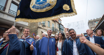 Alberto Núñez Feijóo junto al presidente de la Xunta de Galicia, Alfonso Rueda, en la Fiesta del Albariño en Cambados