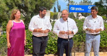 Miguel Tellado, Fernando López Miras y Carlos Mazón asisten  al “Encuentro Popular Región de Murcia–Comunidad Valenciana 2022”