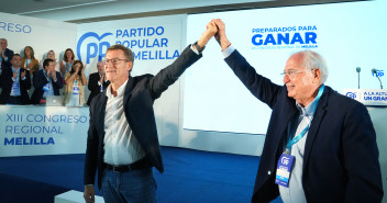 Alberto Núñez Feijóo en el XIII Congreso regional de Melilla