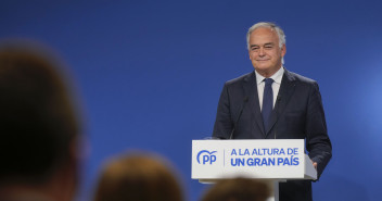 Rueda de prensa de Esteban González Pons, vicesecretario de Institucional del Partido Popular