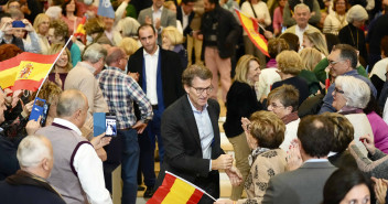  Alberto Núñez Feijóo y Jorge Azcón intervienen en un acto "En defensa de un gran país" en Zaragoza