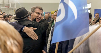 Alberto Núñez Feijóo en el acto En defensa de un gran país en Lardero