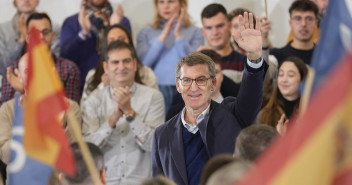 Alberto Núñez Feijóo en el acto En defensa de un gran país en Lardero