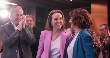 Cuca Gamarra en el acto de presentación de la candidata a la Alcaldía de Teruel