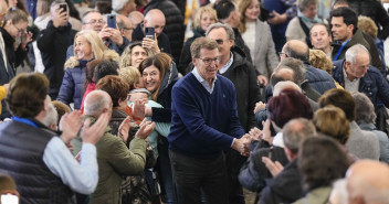 Alberto Núñez Feijóo en un acto en Vega de Pas