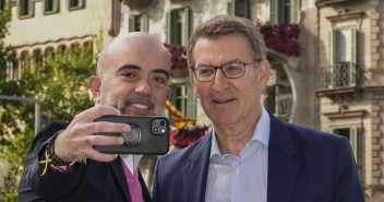 Alberto Núñez Feijóo en la fiesta de Sant Jordi, Barcelona