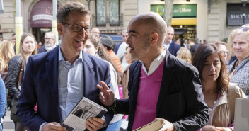 Alberto Núñez Feijóo en la fiesta de Sant Jordi, Barcelona