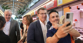 Alberto Núñez Feijóo visita Zaragoza junto a Natalia Chueca y Jorge Azcón