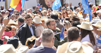 Feijóo en un mitin del PP en Getafe.