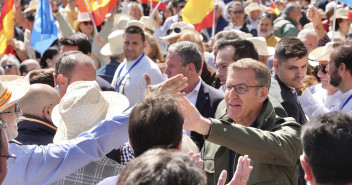 Feijóo en un mitin del PP en Getafe.