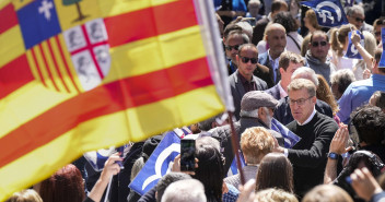 Alberto Núñez Feijóo en un acto en Zaragoza