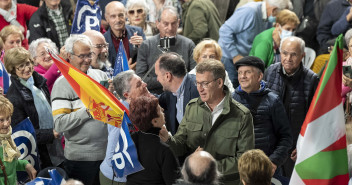 Alberto Núñez Feijóo en un acto en Vitoria.