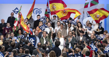 Alberto Núñez Feijóo en un acto en Vitoria.