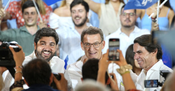 Alberto Núñez Feijóo en un acto en Murcia