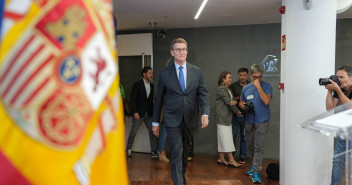 Rueda de prensa de Alberto Núñez Feijóo en el Congreso de los Diputados