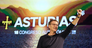 Alberto Núñez Feijóo en el XVIII Congreso del PP de Asturias