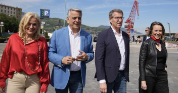 Alberto Núñez Feijóo y Javier de Andrés en Bilbao