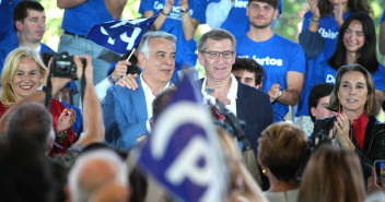 Alberto Núñez Feijóo y Javier de Andrés en Bilbao