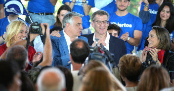 Alberto Núñez Feijóo y Javier de Andrés en Bilbao