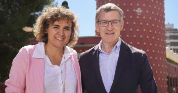 Alberto Núñez Feijóo y Dolors Montserrat en Figueres