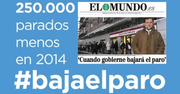 250.000 parados menos en 2014