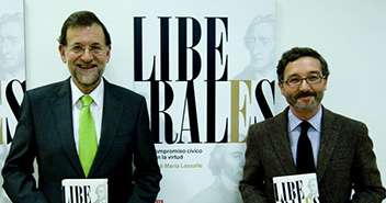 Mariano Rajoy en la presentación del libro de Lasalle