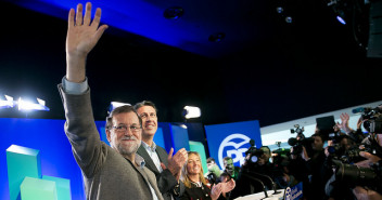 El presidente del Gobierno y del PP, Mariano Rajoy, en un acto celebrado en Lleida