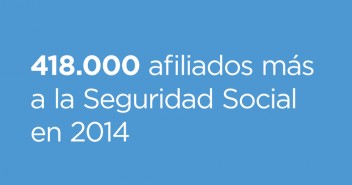 418.000 afiliados más a la Seguridad Social 