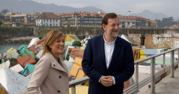 Mariano Rajoy e Isabel Pérez-Espinosa en Llanes