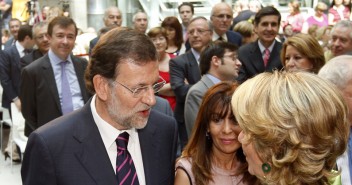 Mariano Rajoy en la investidura de Esperanza Aguirre como presidenta de la Comunidad de Madrid