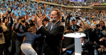 Mariano Rajoy en el acto de cierre de campaña en Madrid