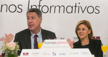 María Dolores de Cospedal y Xavier García Albiol en los Desayunos Informativos de Europa Press