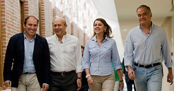 Mª Dolores de Cospedal, Esteban González Pons y José Ignacio Wert en el debate 