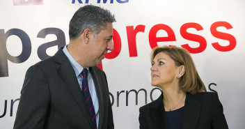 María Dolores de Cospedal presenta a Xavier Garcia Albiol en los Desayunos Informativos de Europa Press
