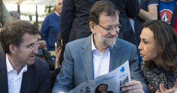 Paseo de Mariano Rajoy junto a Alberto Núñez Jeijóo por Marín, Pontevedra