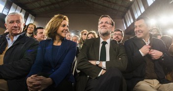 Javier Arenas, María Dolores de Cospedal, Mariano Rajoy y Juanma Moreno
