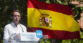 José María Aznar durante su intervención en Madrid Río