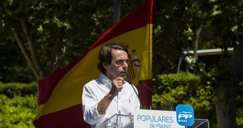 José María Aznar durante su intervención en Madrid Río