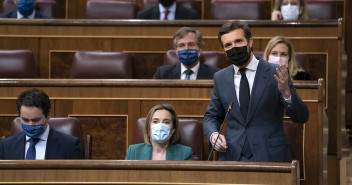 Pablo Casado durante la sesión de control al Gobierno