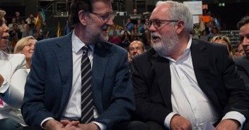 Mariano Rajoy y Arias Cañete en Barcelona