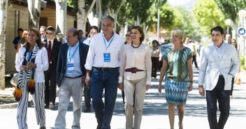 González Pons, Esperanza Aguirre, Ignacio González y María Dolores de Cospedal durante la inauguración de la Escuela de Verano del PP.