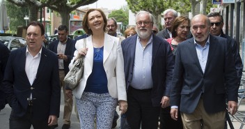 Miguel Arias Cañete y Luisa Fernanda Rudi en Calatayud