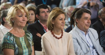 Esperanza Aguirre, Ignacio González, María Dolores de Cospedal durante la inauguración de la Escuela de Verano del PP