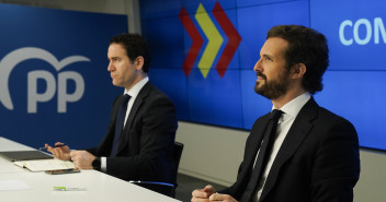 Pablo Casado y Teodoro García Egea en el Comité de Dirección del Partido Popular