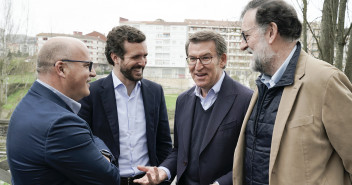 Pablo Casado, Mariano Rajoy, Alberto Núñez Feijóo y Mauel Baltar