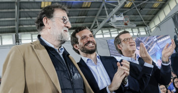 Pablo Casado, Mariano Rajoy y Alberto Núñez Feijóo 
