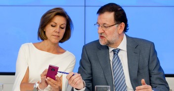 Mª Dolores de Cospedal y Mariano Rajoy en el Comité Ejecutivo Nacional