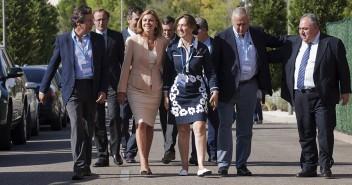 María Dolores de Cospedal con Carlos Floriano y Javier Arenas