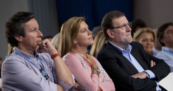 Carlos Floriano, María Dolores de Cospedal y Mariano Rajoy en la clausura de la 21 Interparlamentaria Popular