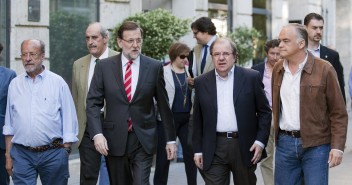 Mariano Rajoy, Juan Vicente Herrera y Esteban González Pons en Valladolid